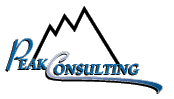peak logo, link to home page